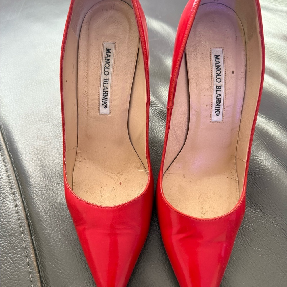 Manolo Blahnik Red Stiletto Heels